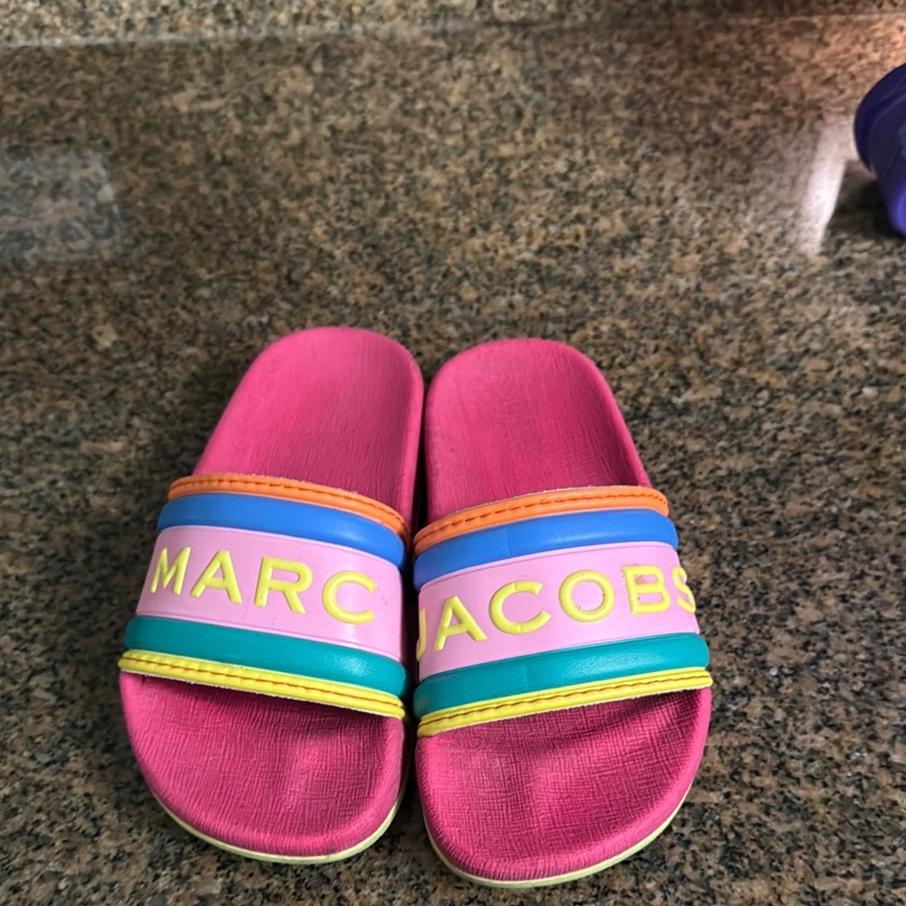 Marc Jacobs Kids Pink Slide Sandals